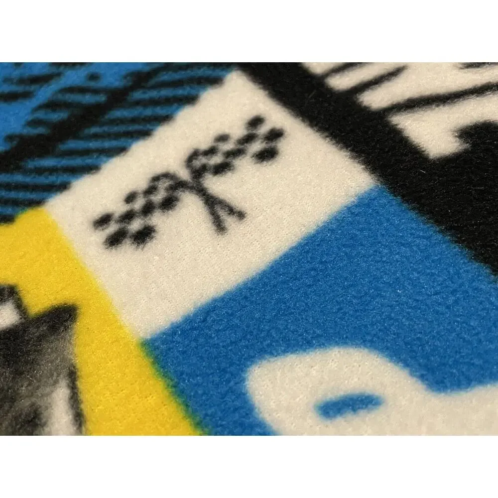 NASCAR Fleece Throw Stadium Blanket Hand-tied Knotted Thick 54” x 63” Excellent!